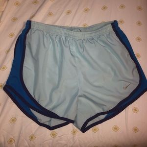 size small blue nike dry fit drawstring shorts